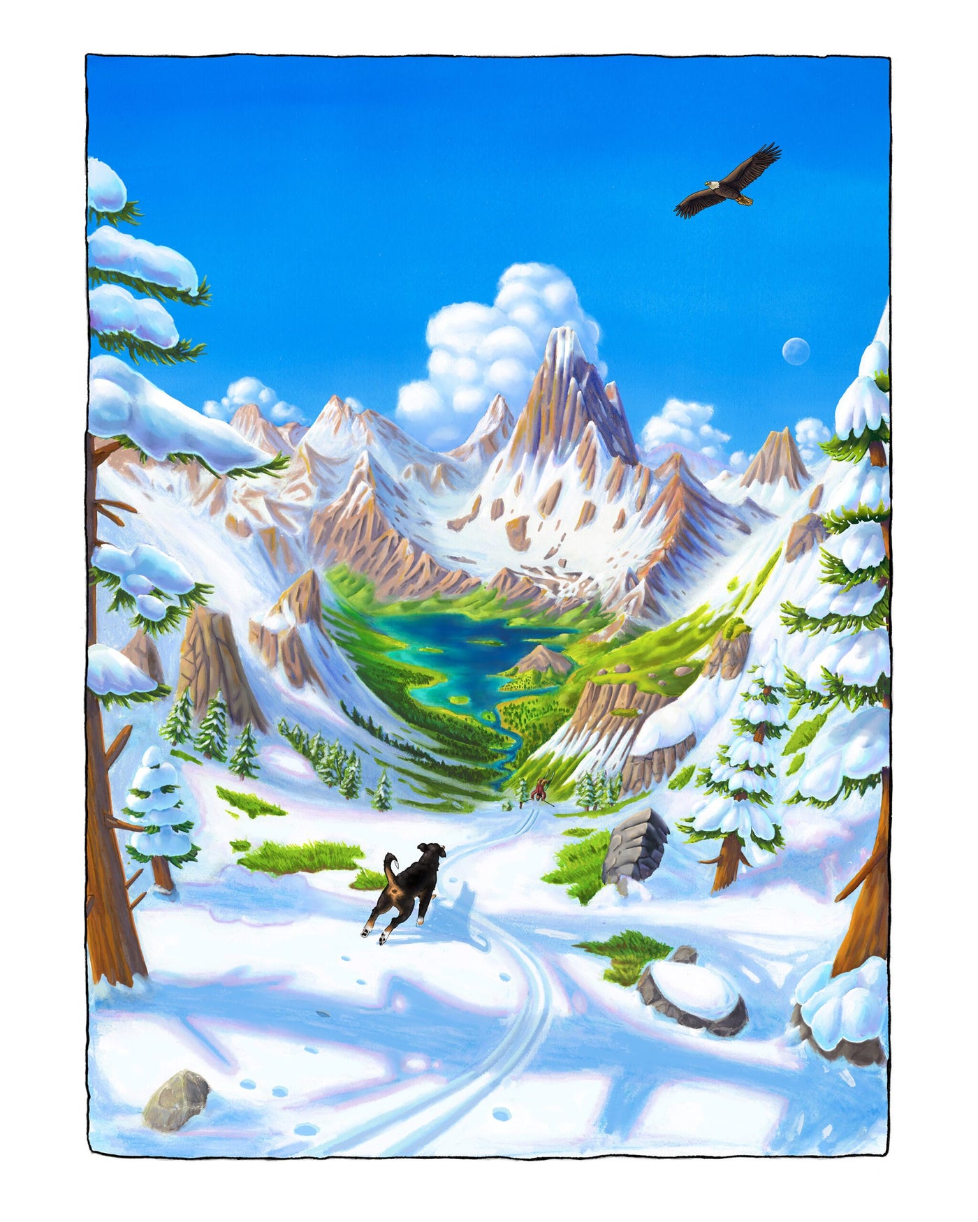 Post Apo 9, Guttestreker, D.G.A, 55 × 40 cm